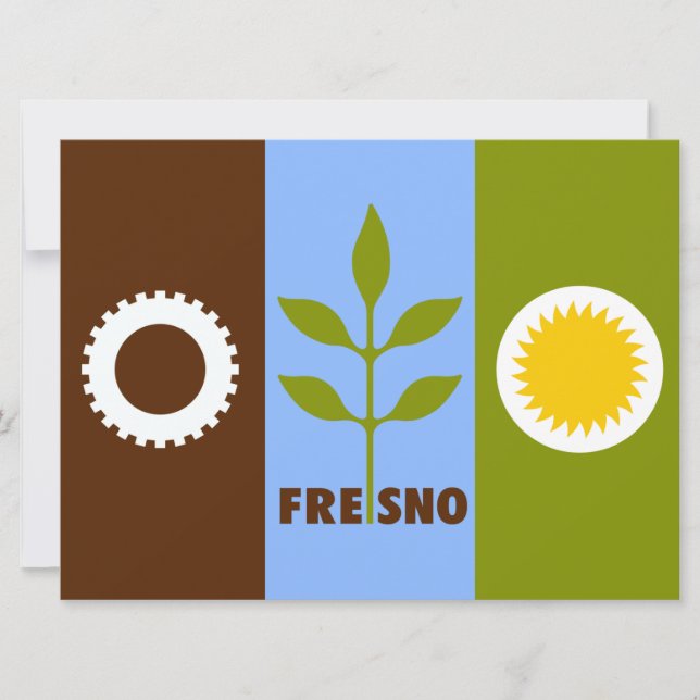 Carte Drapeau de Fresno (Californie) (Devant)