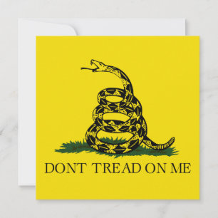 Carte Drapeau de gadsden (Ne pas me filer) (Drapeau de s