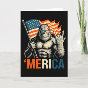 Carte Drapeau de gorille ‘merica Lunettes de soleil drôl