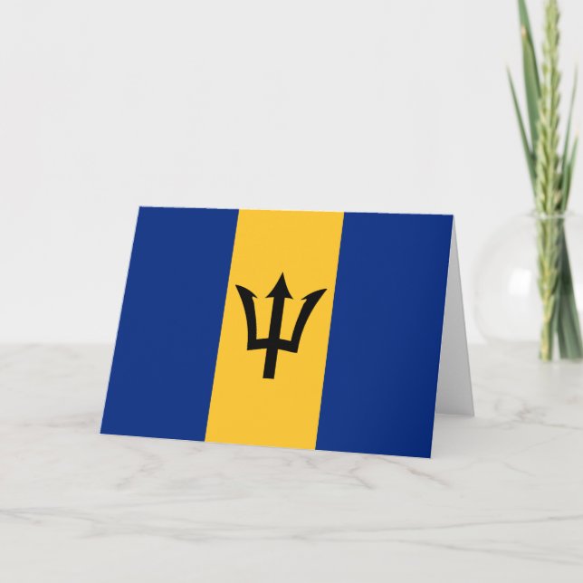 Carte Drapeau de la Barbade (Bajan) (Devant)
