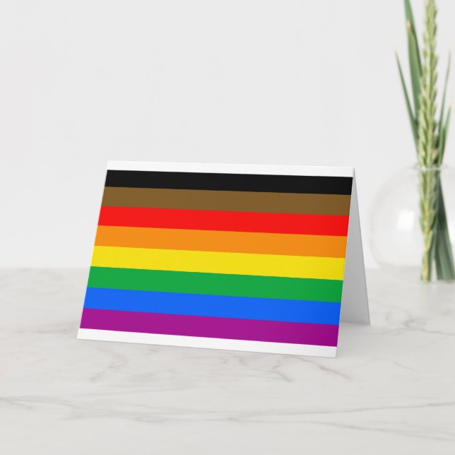 Carte Drapeau de la fierté arc-en-ciel de Philly (Devant)