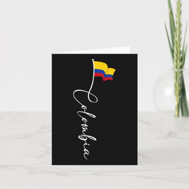 Carte Drapeau de la fierté colombienne Expat national co (Devant)