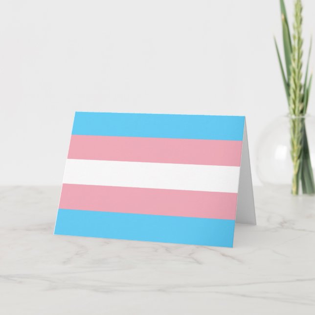Carte Drapeau de la fierté trans (fierté transgenre) (Devant)