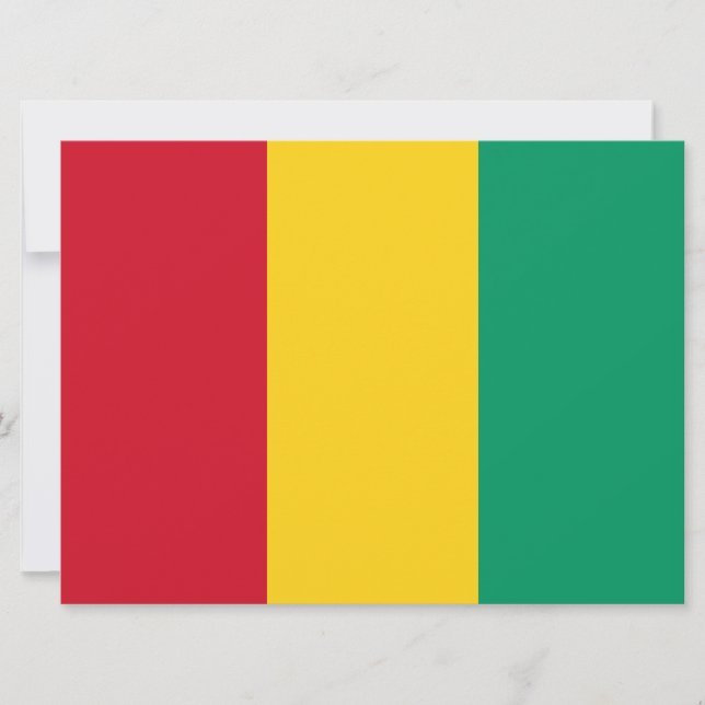 Carte Drapeau de la Guinée (pays africain) (Devant)