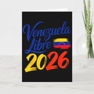 Carte Drapeau de la liberté patriotique Art Venezuela Li