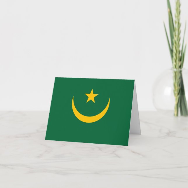 Carte Drapeau de la Mauritanie (Devant)