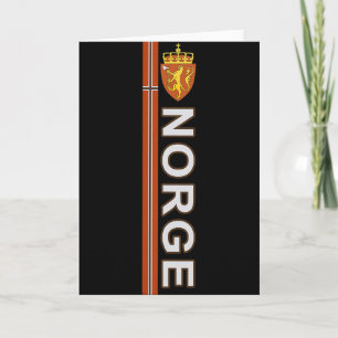 Carte Drapeau de la Norvège Fierté Thème Football et Spo