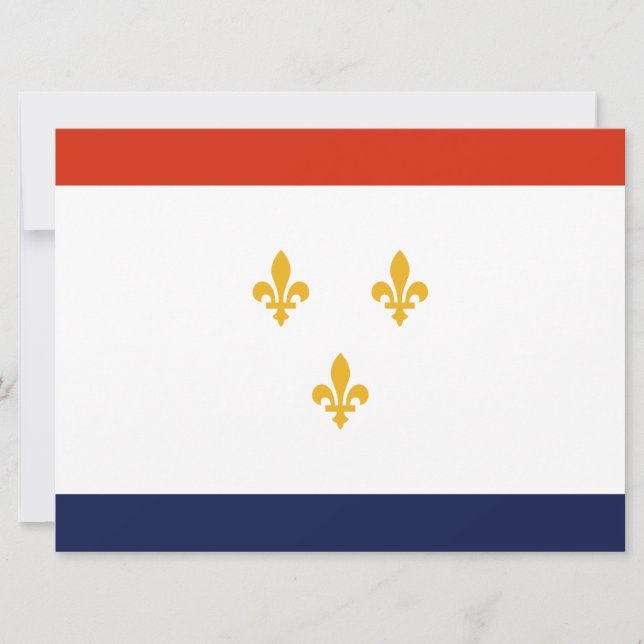 Carte Drapeau de la Nouvelle-Orléans (Louisiane, États-U (Devant)