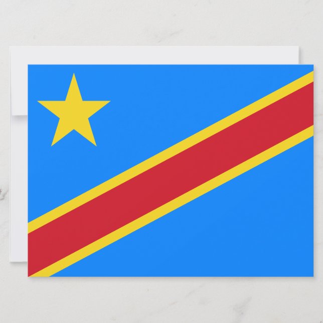 Carte Drapeau de la RDC (République démocratique du Cong (Devant)