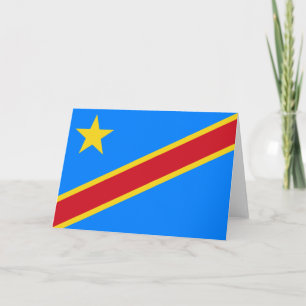 Carte Drapeau de la RDC (République démocratique du Cong