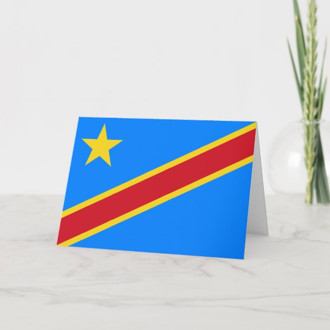 Carte Drapeau de la RDC (République démocratique du Cong (Devant)