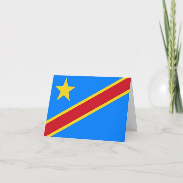 Carte Drapeau de la République démocratique du Congo (Devant)