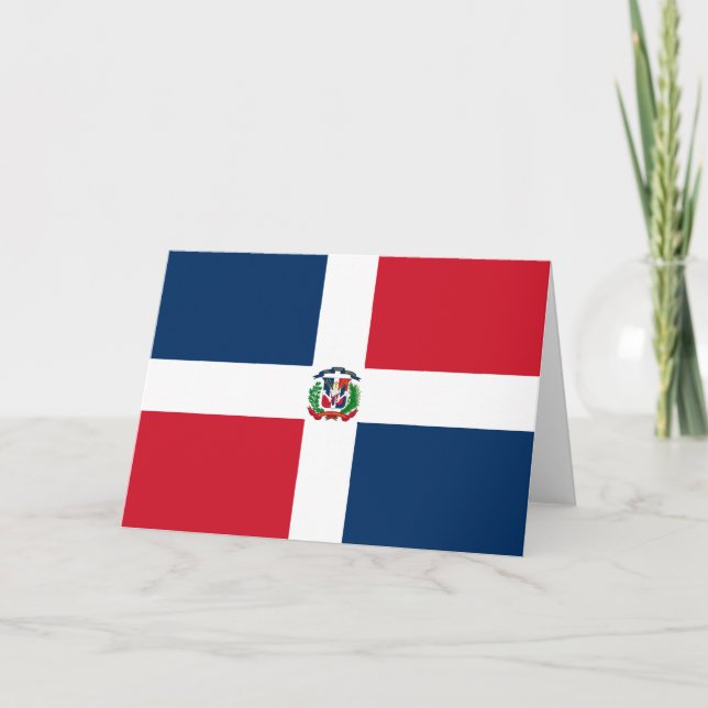Carte Drapeau de la République dominicaine (Devant)