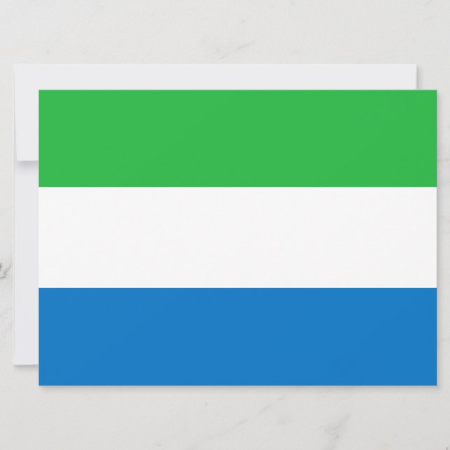 Carte Drapeau de la Sierra Leone (Devant)