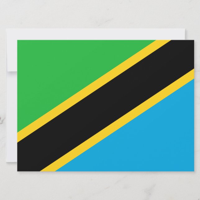 Carte Drapeau de la Tanzanie (Devant)