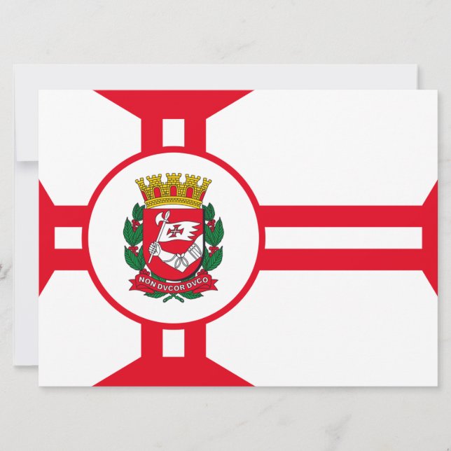 Carte Drapeau de la ville de São Paulo (Devant)