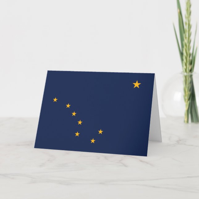 Carte Drapeau de l'Alaska, Drapeau de l'Alaska (Devant)
