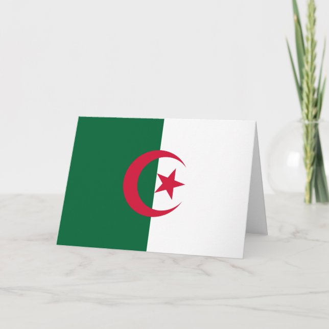 Carte Drapeau de l'Algérie (Devant)