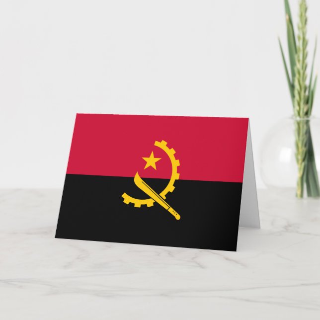 Carte Drapeau de l'Angola (Devant)