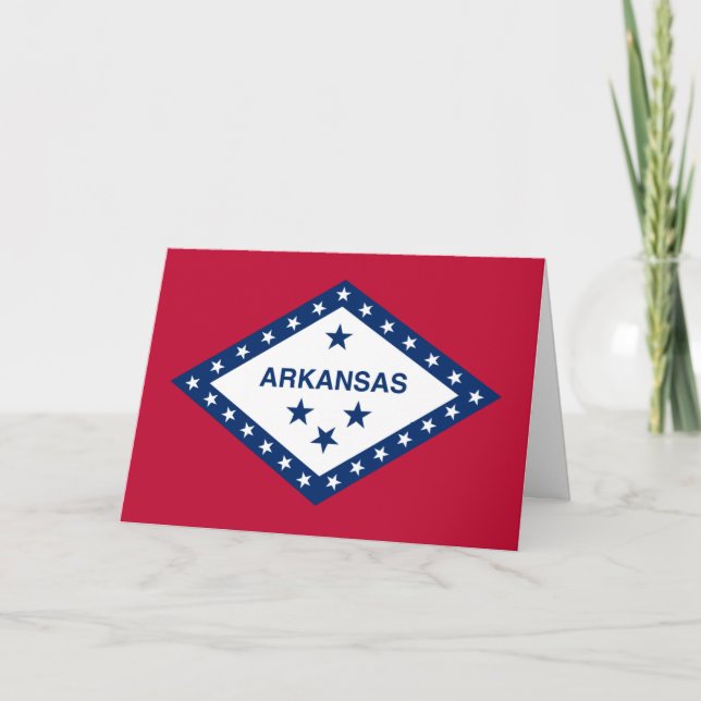 Carte Drapeau de l'Arkansas (Devant)
