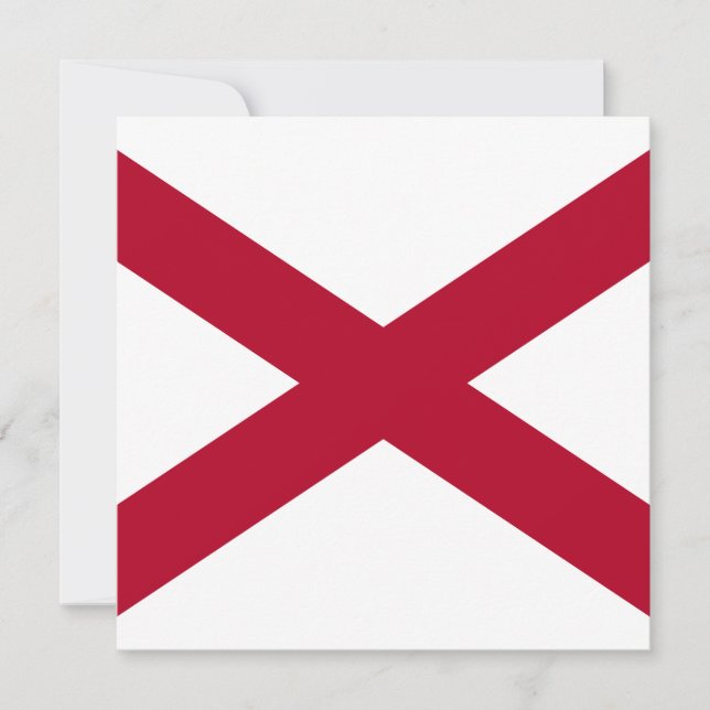 Carte Drapeau de l'état de l'Alabama (Devant)