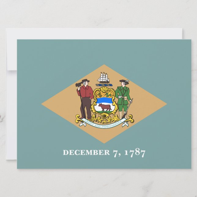 Carte Drapeau de l'État du Delaware (DE, États-Unis) (Devant)