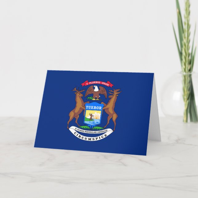 Carte Drapeau de l'État du Michigan (Devant)