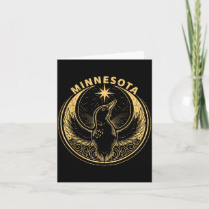 Carte Drapeau de l'État du Minnesota avec un fou de Bass