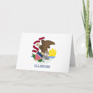 Carte Drapeau de l'Illinois