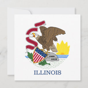 Carte Drapeau de l'Illinois