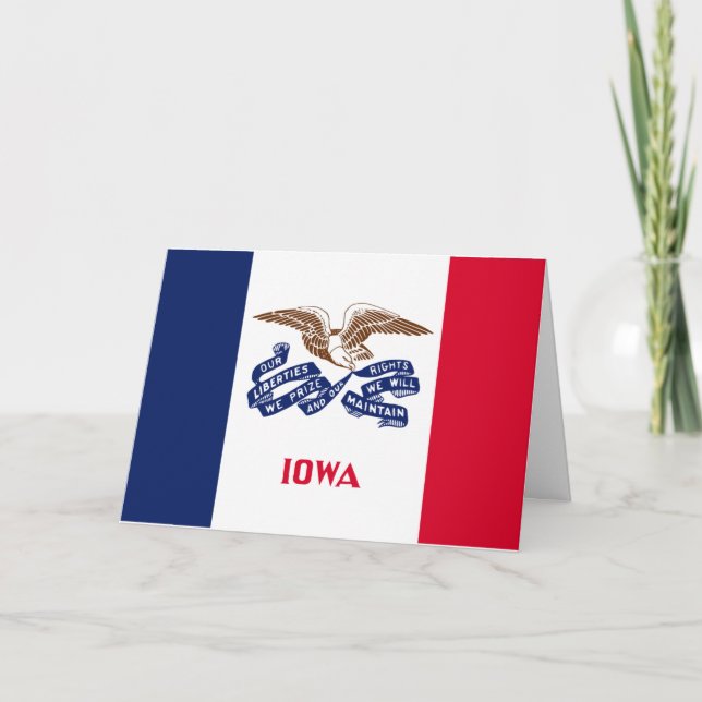 Carte Drapeau de l'Iowa (Devant)
