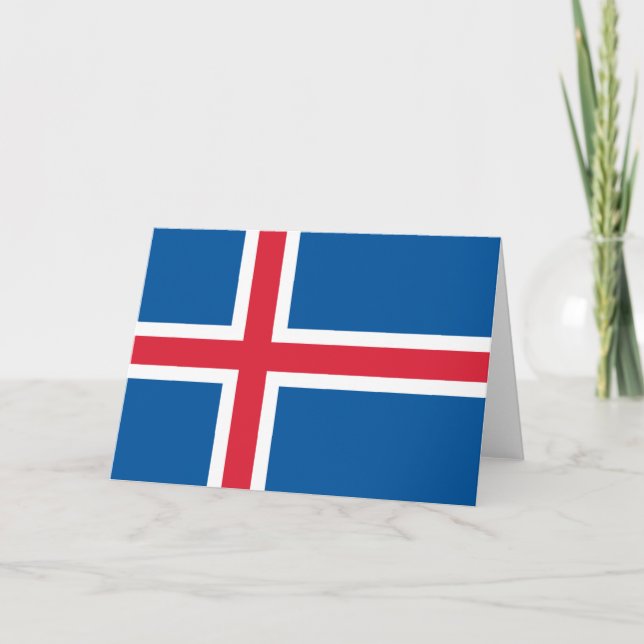 Carte Drapeau de l'Islande (Devant)