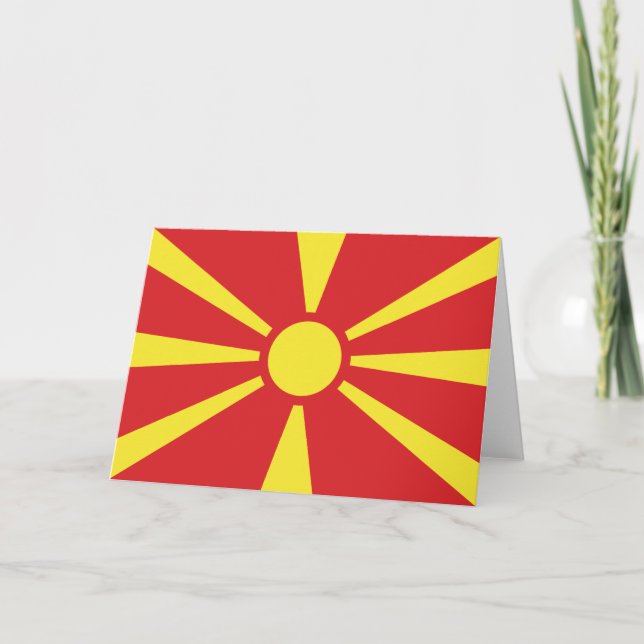 Carte Drapeau de Macédoine du Nord (Devant)