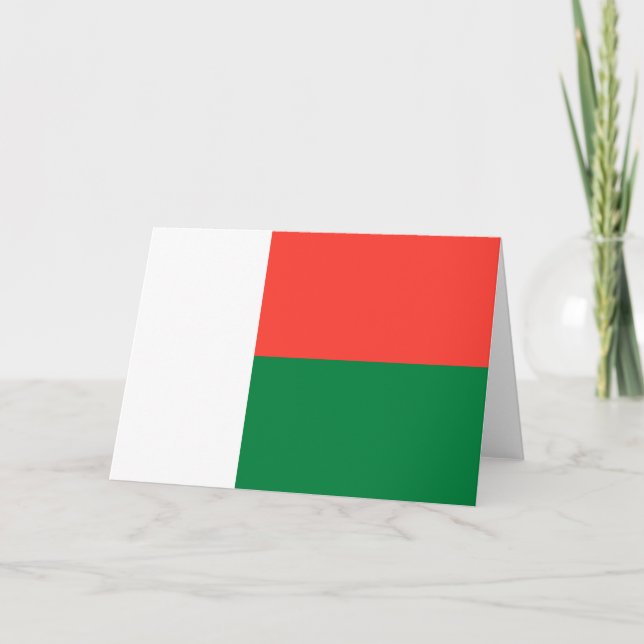 Carte Drapeau de Madagascar (Devant)