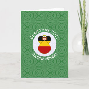 Carte Drapeau de Noël ange allemand personnalisé