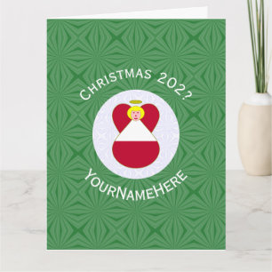Carte Drapeau de Noël ange autrichien personnalisé 