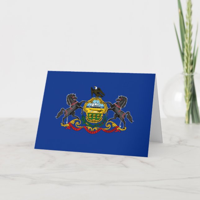 Carte Drapeau de Pennsylvanie, Drapeau de la Pennsylvani (Devant)