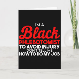 Carte Drapeau de phlébotomiste du Mois de l'histoire des