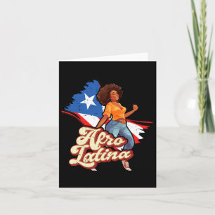 Carte Drapeau de Porto Rico Afro Latina Boricua