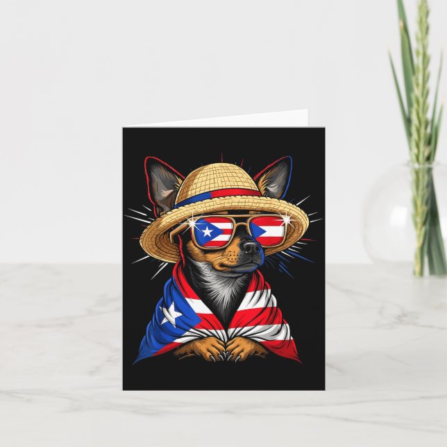 Carte Drapeau de Porto Rico Boricua Drapeau portoricain  (Devant)