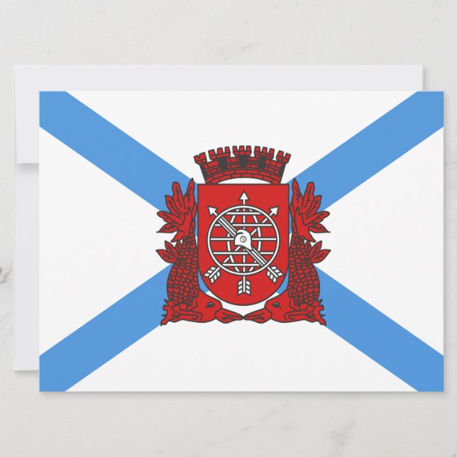 Carte Drapeau de Rio de Janeiro (Brésil) (Devant)