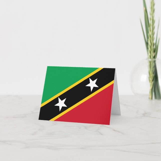 Carte Drapeau de Saint-Kitts-et-Nevis (Devant)