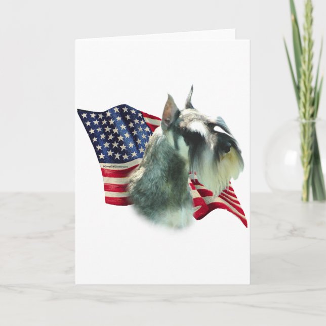 Carte Drapeau de Schnauzer miniature (Devant)