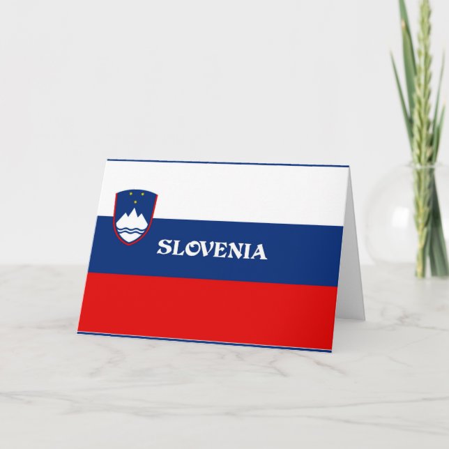 Carte Drapeau de Slovénie (Devant)