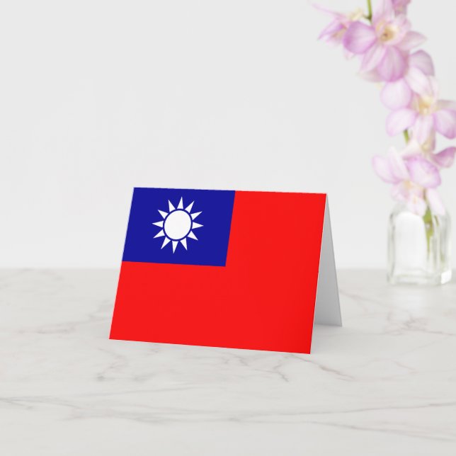 Carte Drapeau de Taïwan : République de Chine, Taipei ch (Orchidée)