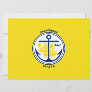 Carte Drapeau de ville d'Anchorage (Alaska)