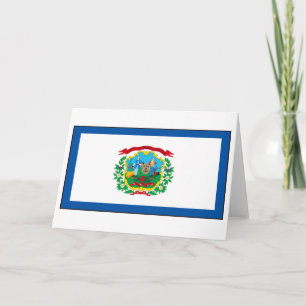 Carte Drapeau de Virginie occidentale