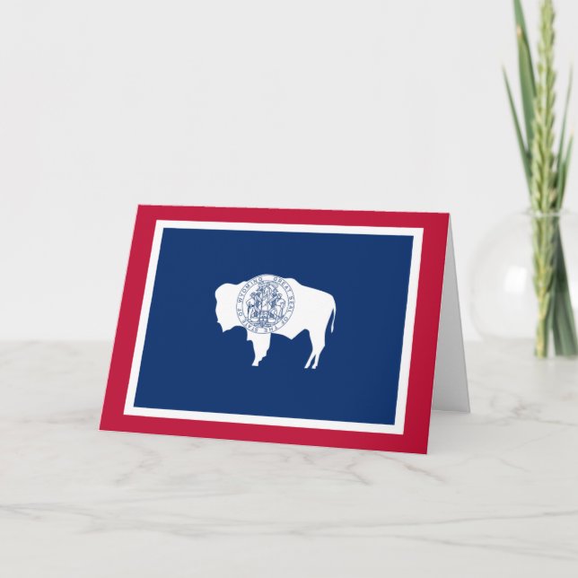 Carte Drapeau de Wyomingite, Drapeau du Wyoming (Devant)