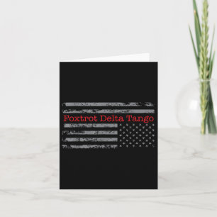 Carte Drapeau Delta Tango Foxtrot Vintage vers le bas Us