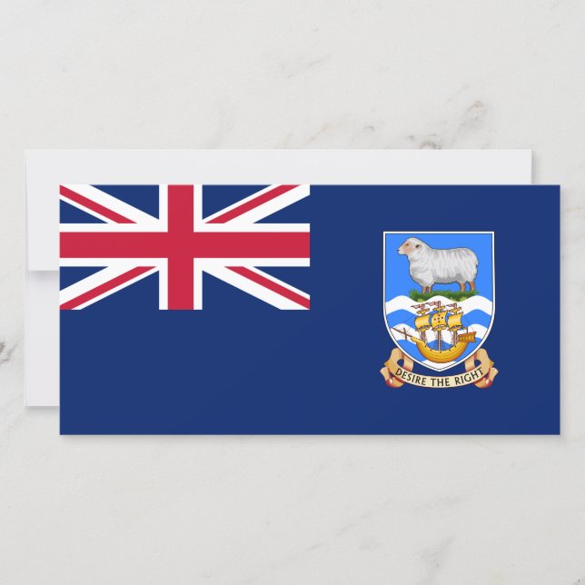 Carte Drapeau des îles Falkland (Territoire britannique) (Devant)